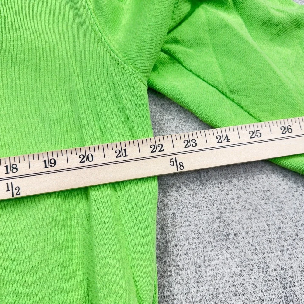 Polo Ralph Lauren Sweatshirt Men Large Lime Green Crewneck Sweater Orange Pony